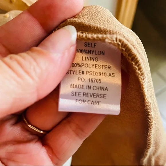 ARULA NWT Latte Lace Swiss Dot Babydoll Dress - Picture 7 of 7